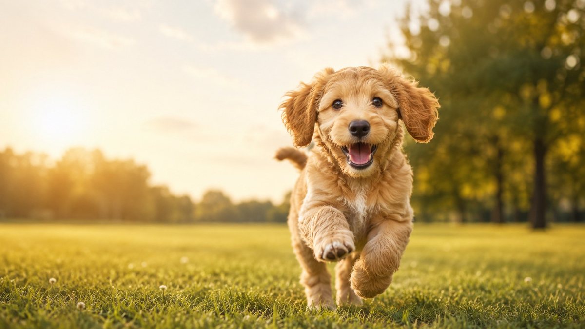 Happy adult dog running outdoors for the 3 year old dog in human years guide