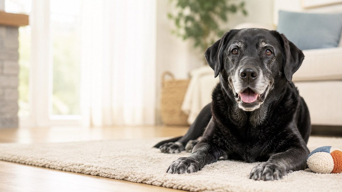 Relaxed adult dog for the 6 year old dog in human years guide