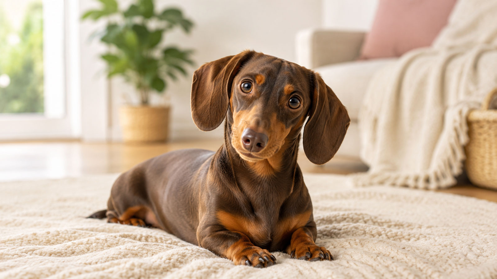 Happy Dachshund for the Dachshund age guide