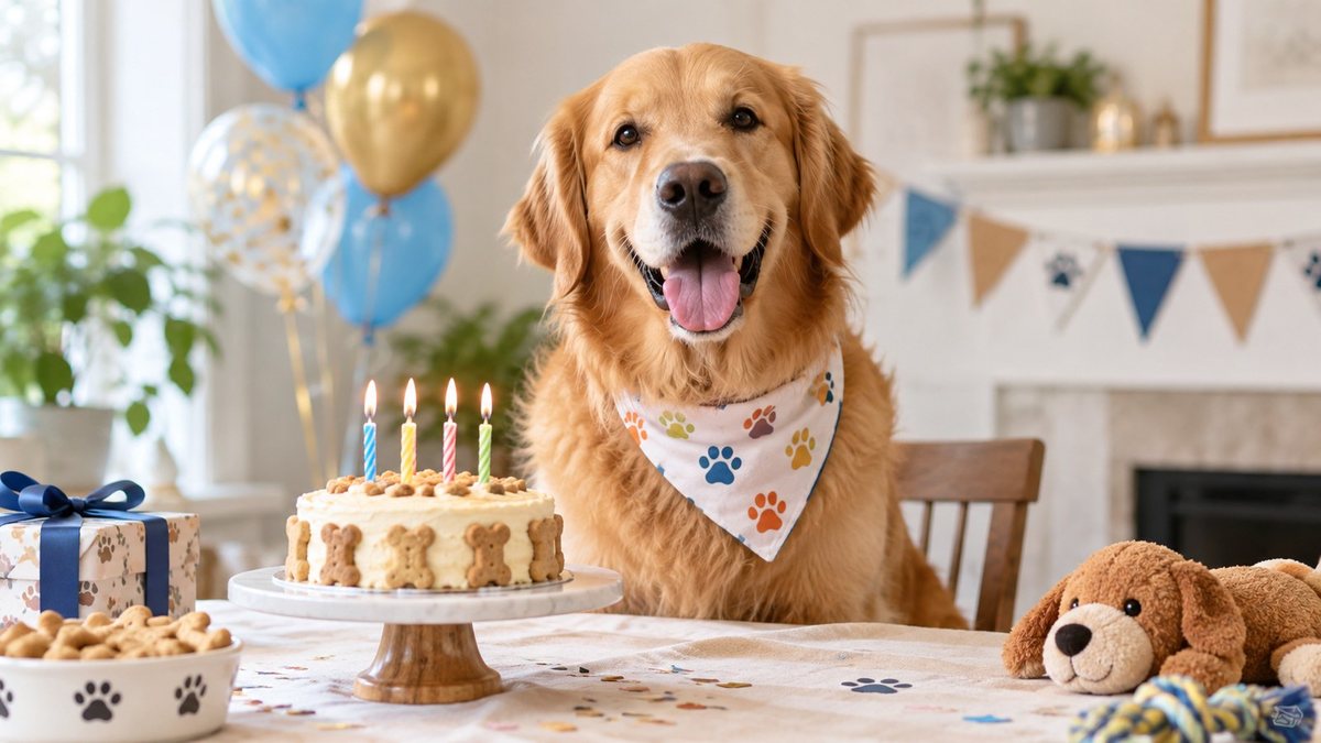 Golden Retriever birthday celebration for Dog Birthday Ideas