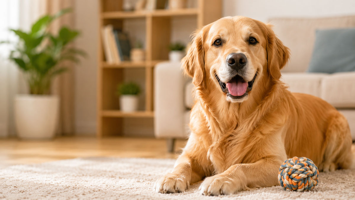 Happy Labrador Retriever for the Labrador Retriever age guide